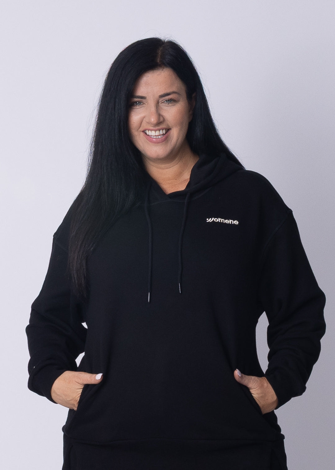 Close-up of ribbed cuff and heavyweight cotton detail on Moments Cozy Hoodie