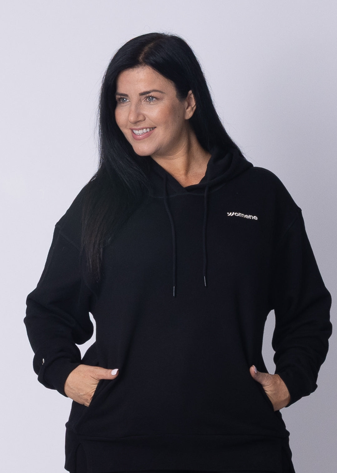 Close-up of ribbed cuff and heavyweight cotton detail on Moments Cozy Hoodie